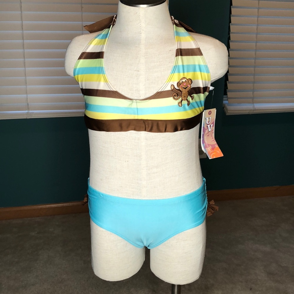 NWT - Greendog Girls Bikini with UV Protection